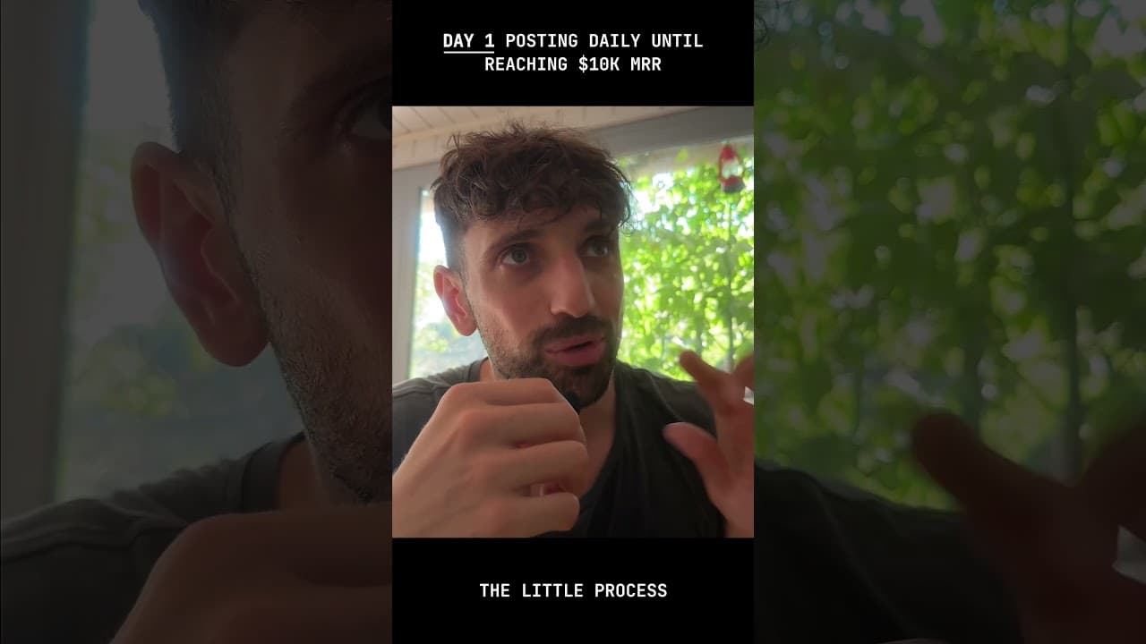 Video Anthony Riera - Day 1 of posting daily videos until my next indie SaaS reaches $10K MRR